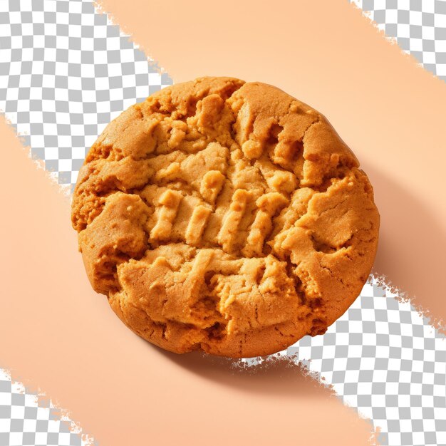 Transparent background with a peanut cookie