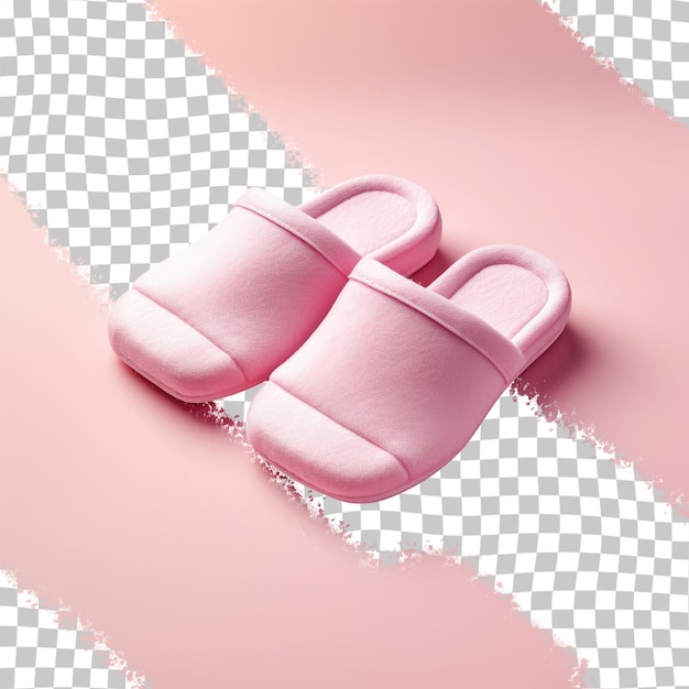 PSD transparent background with pink slippers