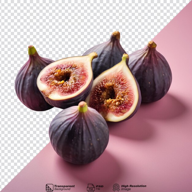 PSD transparent background with ripe figs isolated