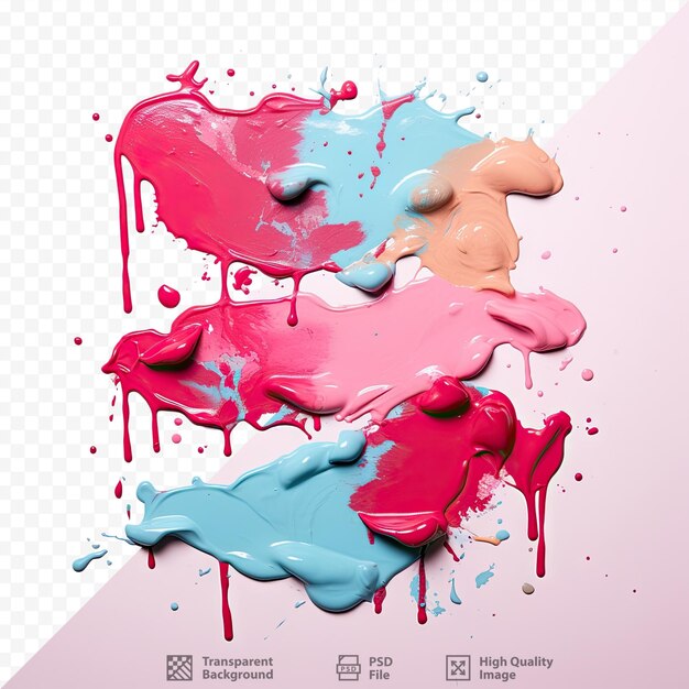 PSD transparent background with smudged lipstick