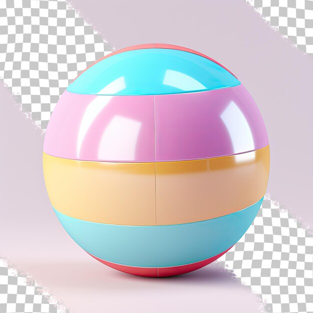 PSD transparent background with a solitary beach ball