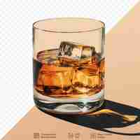 PSD transparent background with whiskey