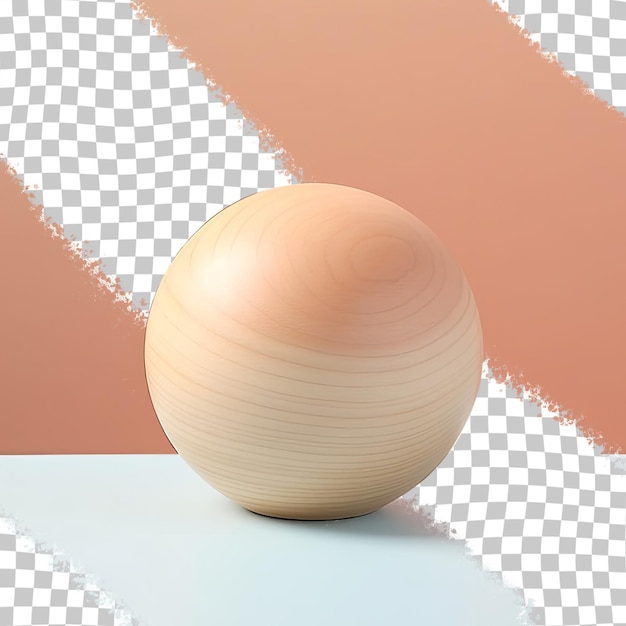 PSD transparent background with wooden ball