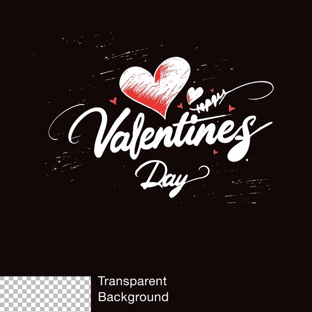 PSD transparent backgroundtypography logo happy valentines day boyfriend and girlfriend romantic