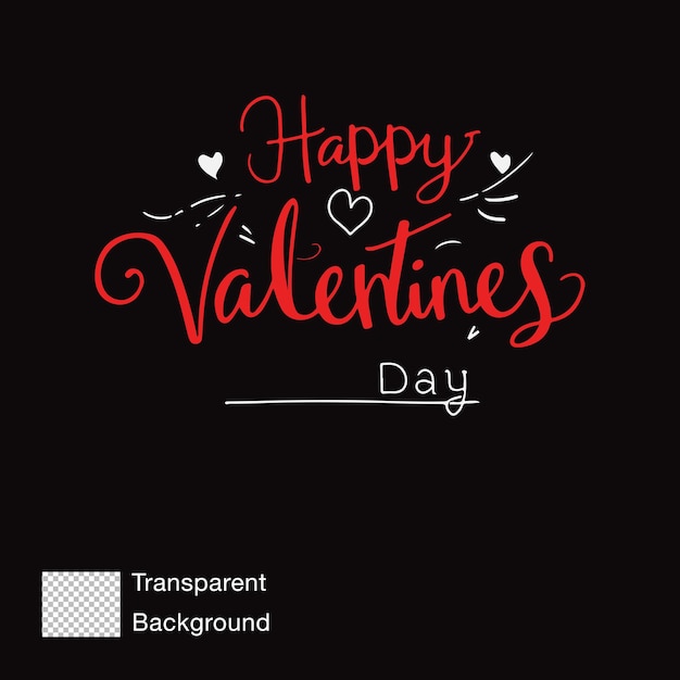 PSD transparent backgroundtypography logo happy valentines day boyfriend and girlfriend romantic