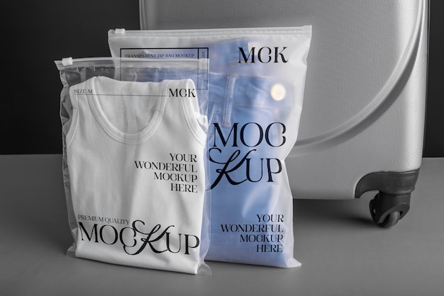 PSD transparent bag mockup