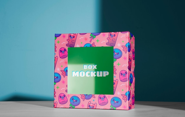 PSD transparent box mockup design