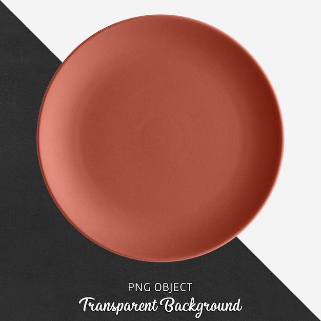 PSD transparent brick color ceramic or porcelain round plate