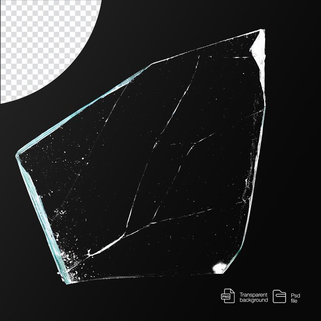 PSD transparent broken glass