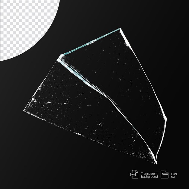 PSD transparent broken glass