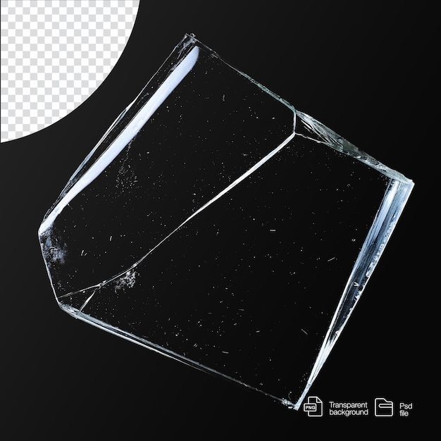 Transparent broken glass