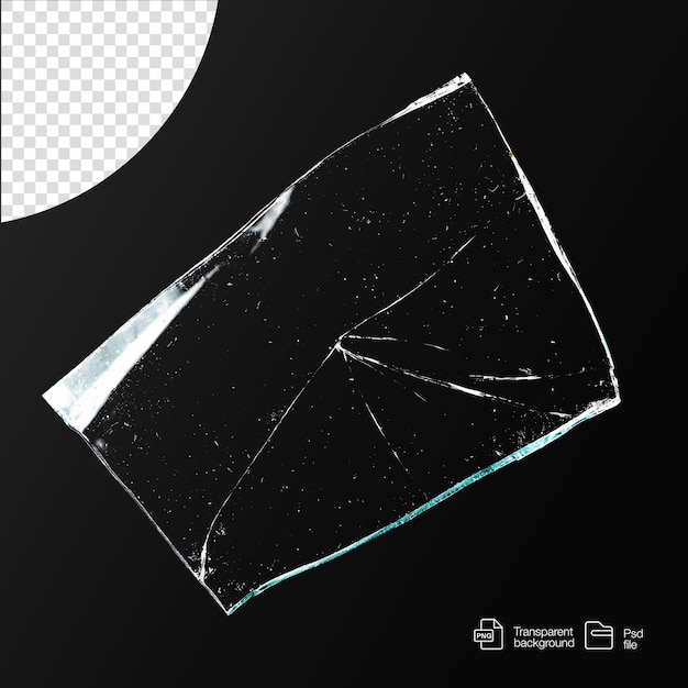 PSD transparent broken glass