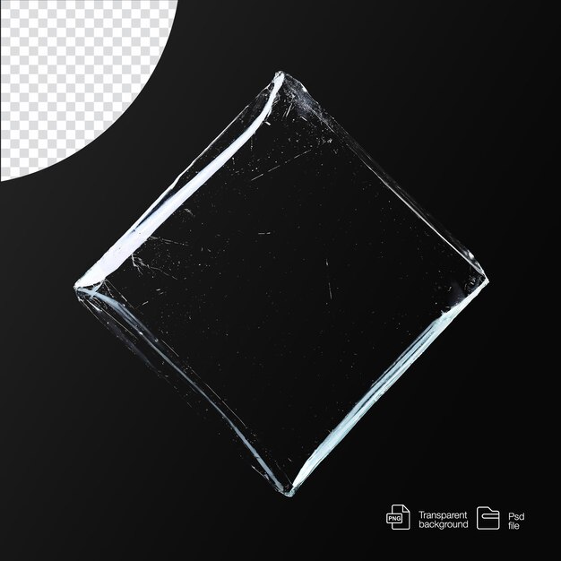 PSD transparent broken glass