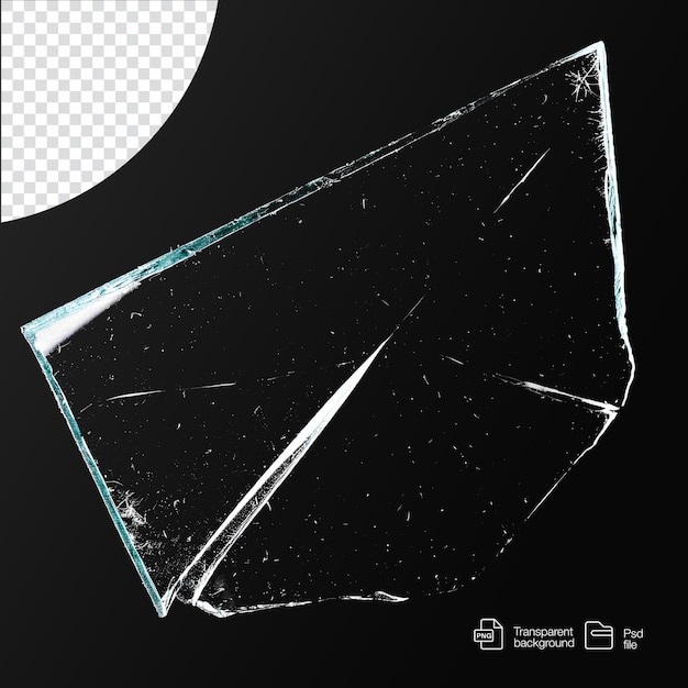 PSD transparent broken glass