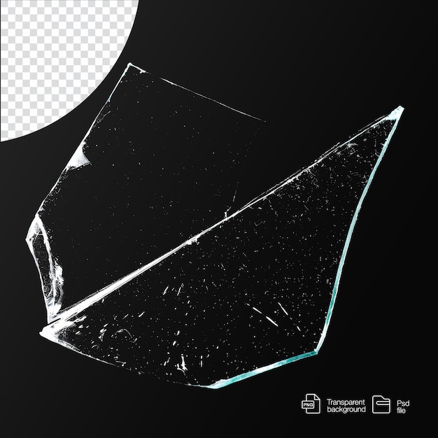 PSD transparent broken glass