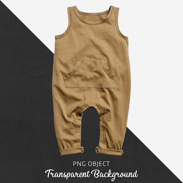 Transparent brown baby jumpsuit or bodysuit