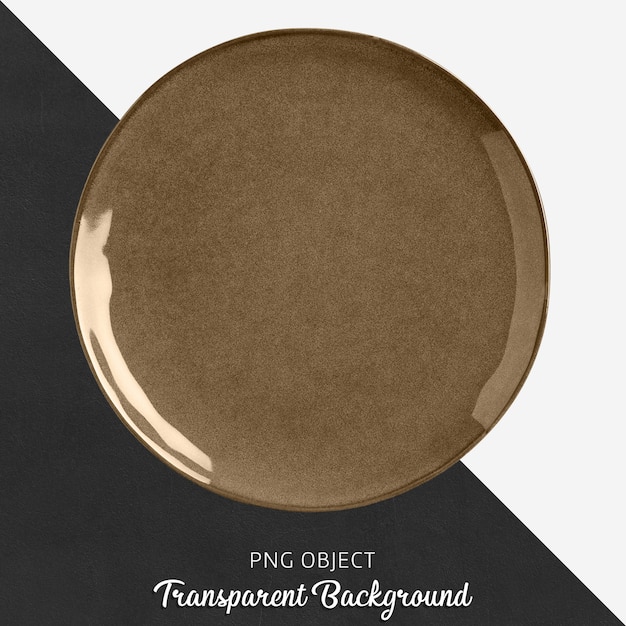 PSD transparent brown ceramic or porcelain round plate