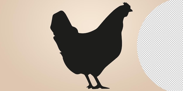 PSD transparent chicken icon png on transparent background