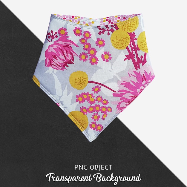 transparent colorful and floral patterned baby bandana