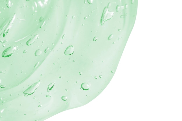 PSD transparent cosmetic green gel on an empty background