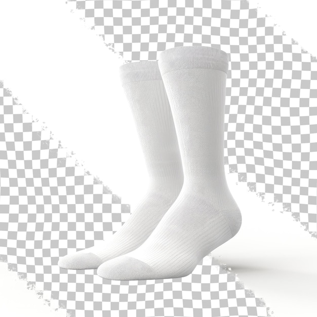 PSD Прозрачные хлопчатобумажные носки для рисунка на прозрачном фоне