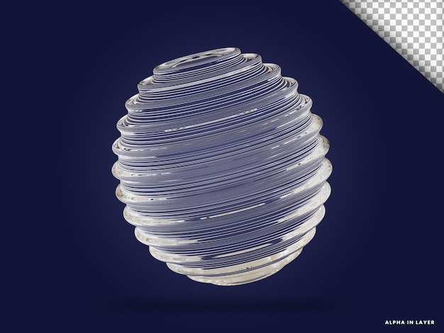 透明ガラスの抽象的な幾何学的形状 現代の3Dレンダリング形式