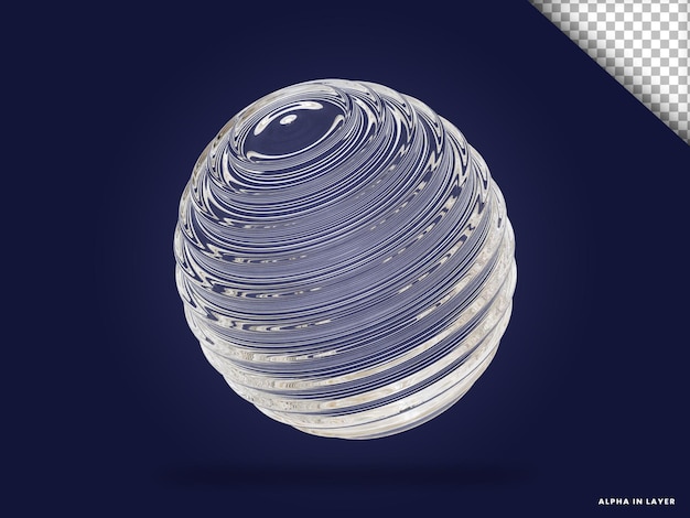 transparent glass abstract geometric shape modern 3d rendered form