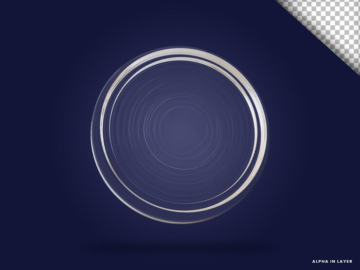 PSD transparent glass abstract geometric shape modern 3d rendered form