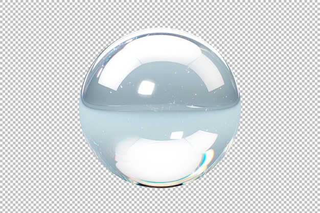 Transparent glass bubble isolated on transparent background