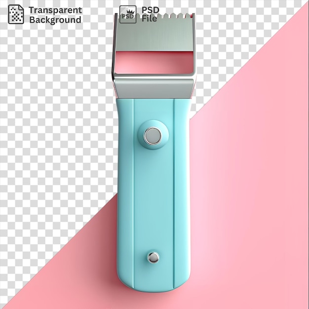 PSD transparent mandoline slicer on a pink background