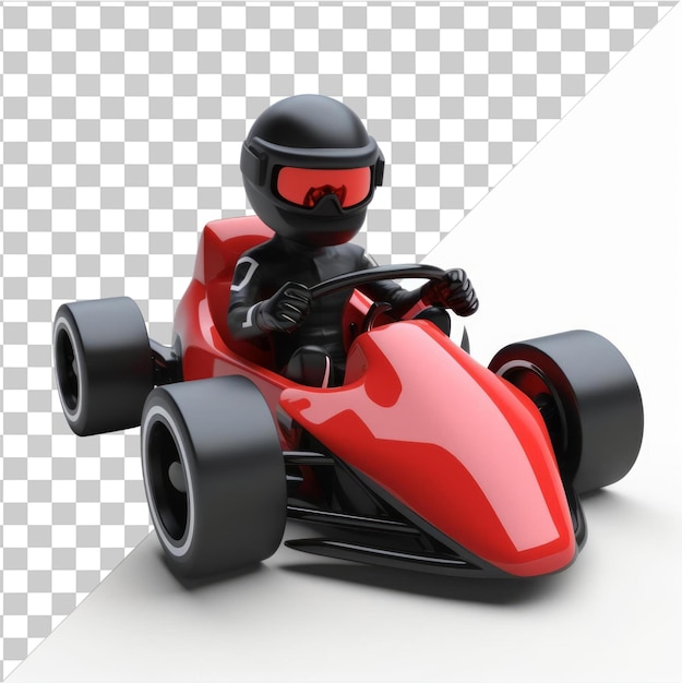 Transparent object 3d racer cartoon racen op de baan