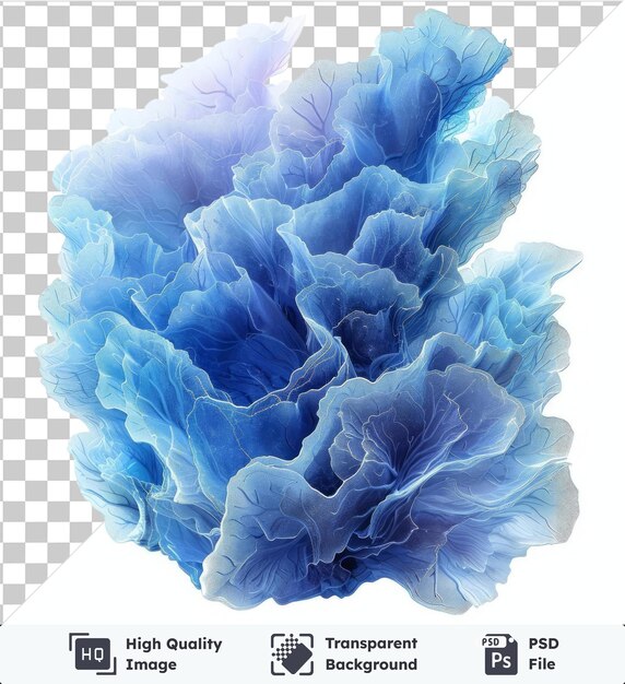 PSD transparent object abstract frost breath vector symbol winter mist flowers on a isolated background