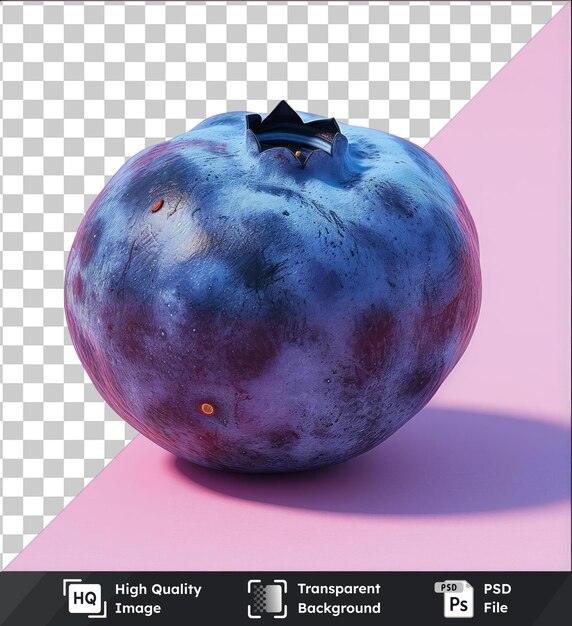 PSD transparent object blueberry