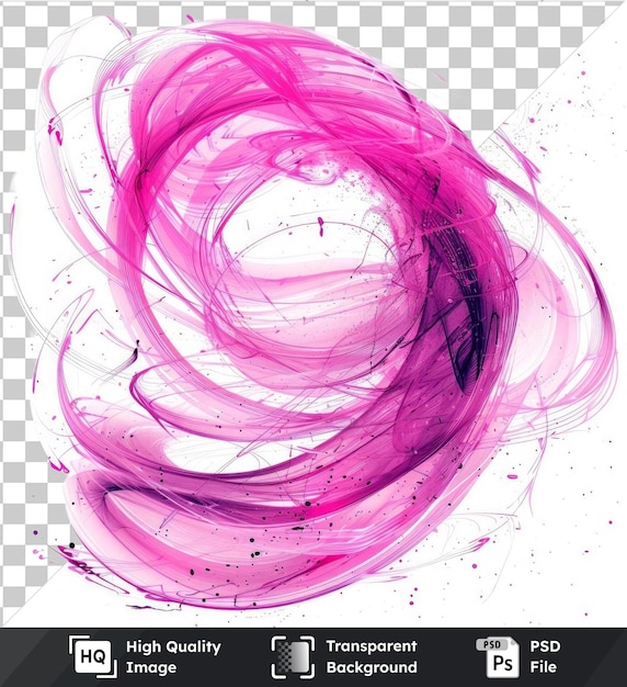 transparent object neon abstract scribbles vector symbol chaos pink color on a isolated background