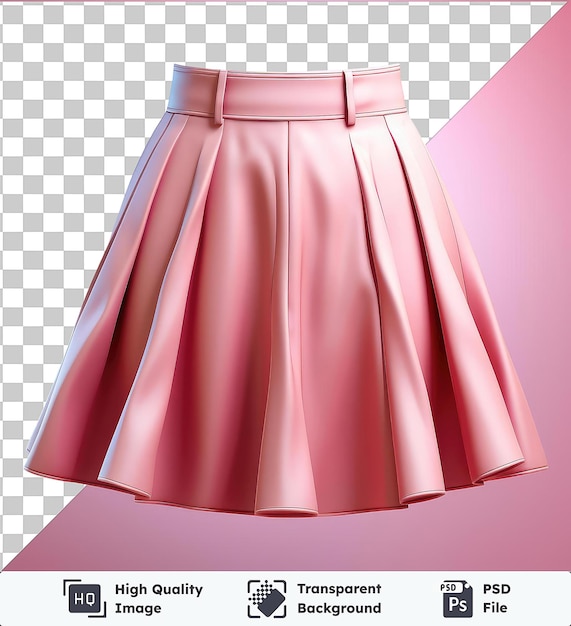 Transparent object of a pink skirt on a pink background