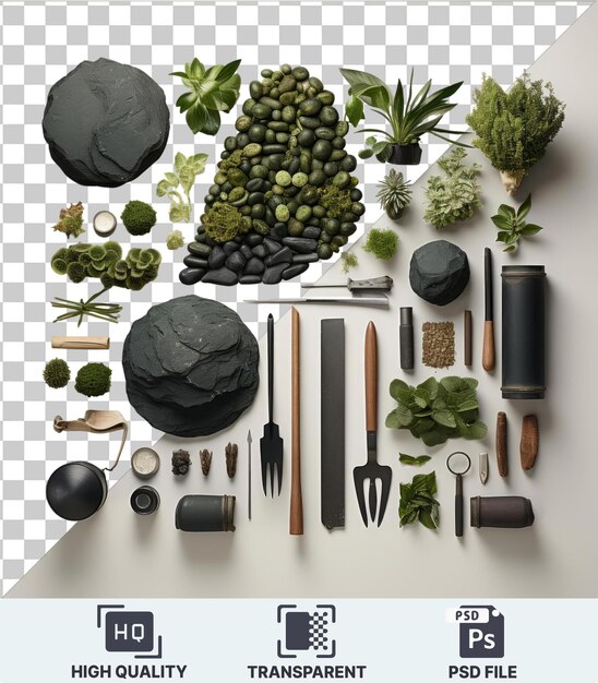 PSD transparent object professional landscaping design tools set the design studio