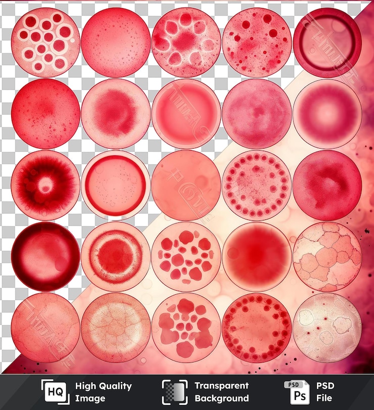 PSD transparent object realistic photographic cytologist _ s cell samples