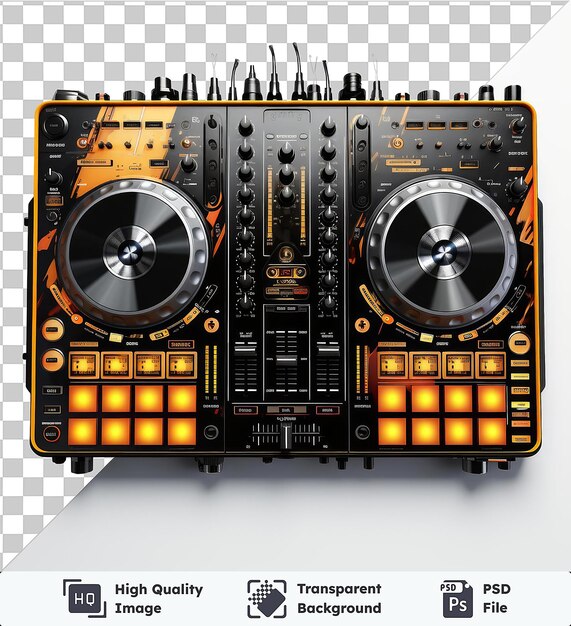 Transparent object realistic photographic dj _ s music mixing equipment on a isolated background