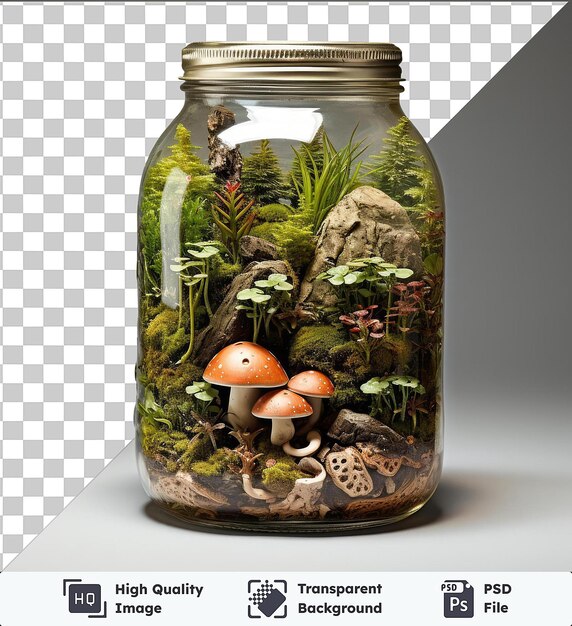 PSD transparent object realistic photographic herpetologist_s terrarium