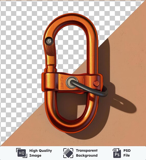 PSD transparent object realistic photographic mountain climber_s carabiner