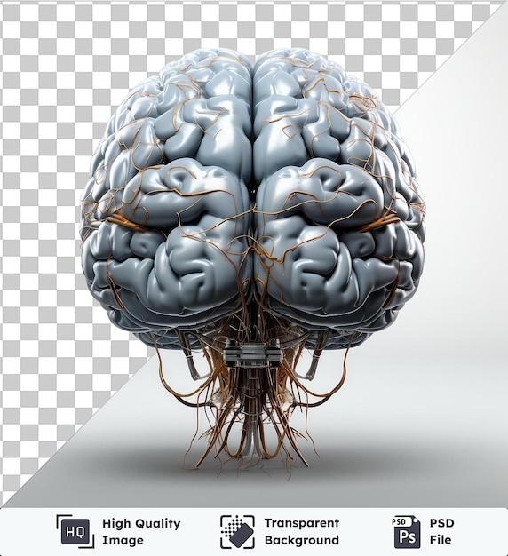 PSD transparent object realistic photographic neuroscientist_s brain model