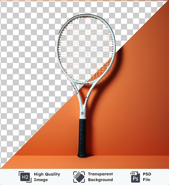 PSD transparent object realistic photographic tennis player _ s racket no background