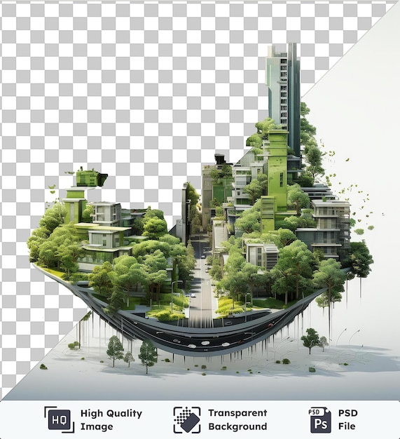 PSD transparent object realistic photographic urban planner _ s city planning