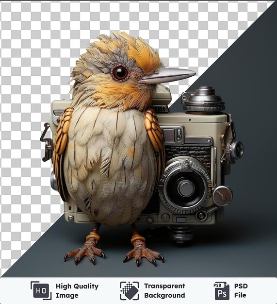 Transparent object realistic photographic wildlife photographer _ s camera bird