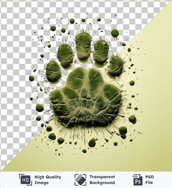 PSD transparent object realistic photographic zoologist _ s animal tracks a close up of a flower