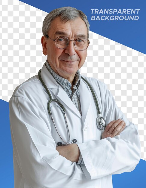 PSD transparent photo of a charming doctor