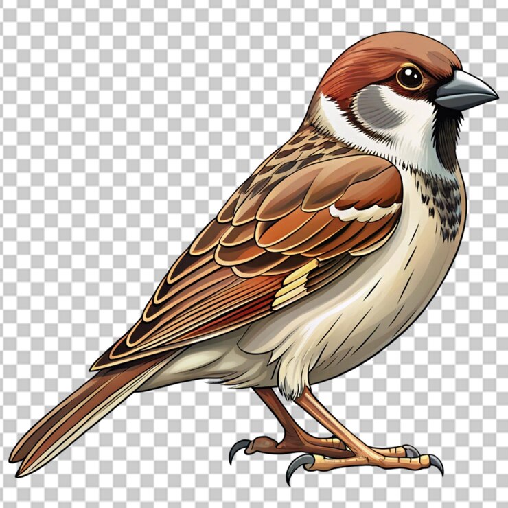PSD transparent or png image of house sparrow