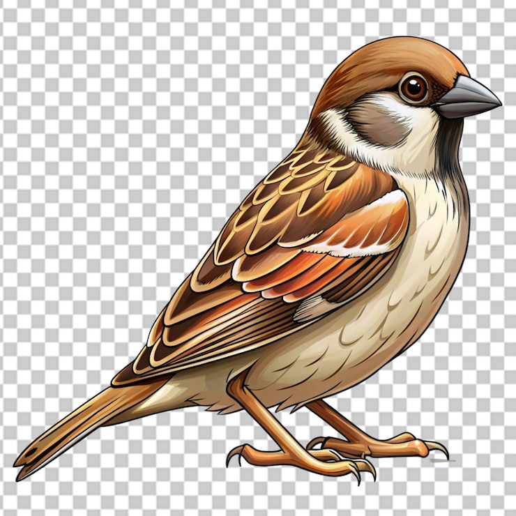 PSD transparent or png image of house sparrow