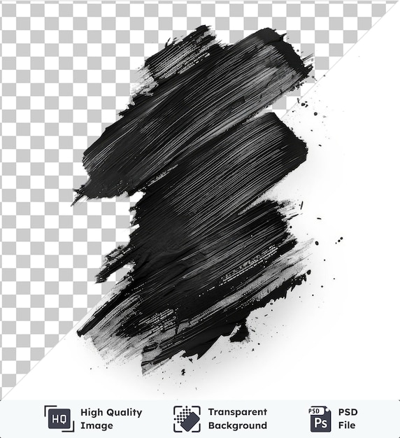 Transparent premium psd picture abstract charcoal rubbings vector symbol soft black and isolated background