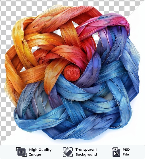 PSD transparent premium psd picture abstract color weave vector symbol interlace rainbow color